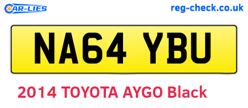 NA64YBU are the vehicle registration plates.