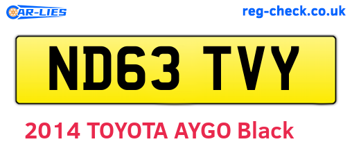 ND63TVY are the vehicle registration plates.