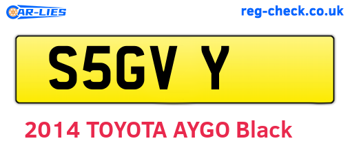 S5GVY are the vehicle registration plates.