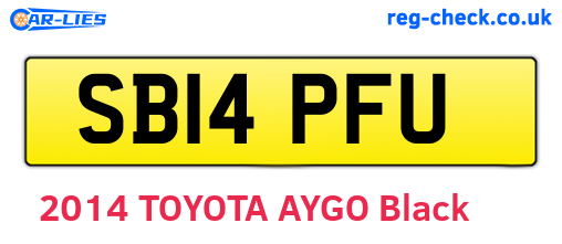 SB14PFU are the vehicle registration plates.