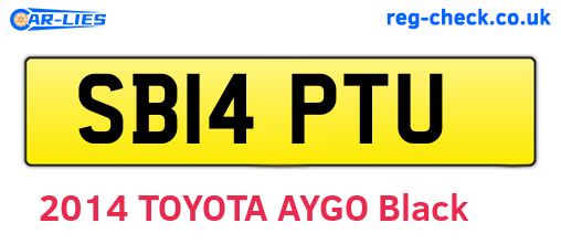 SB14PTU are the vehicle registration plates.