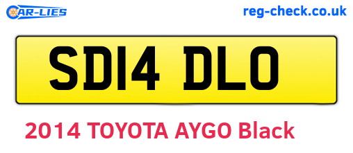 SD14DLO are the vehicle registration plates.