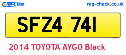 SFZ4741 are the vehicle registration plates.