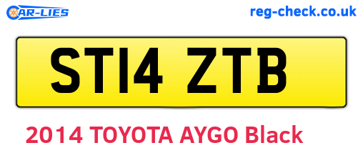 ST14ZTB are the vehicle registration plates.