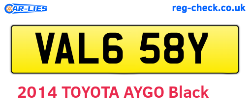 VAL658Y are the vehicle registration plates.