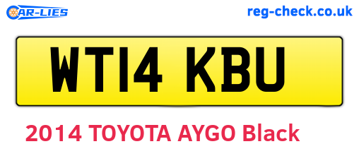 WT14KBU are the vehicle registration plates.