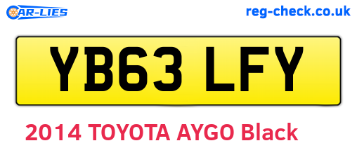 YB63LFY are the vehicle registration plates.