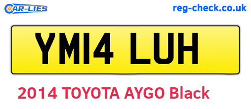 YM14LUH are the vehicle registration plates.