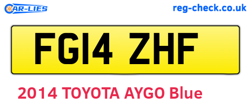 FG14ZHF are the vehicle registration plates.