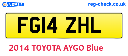 FG14ZHL are the vehicle registration plates.