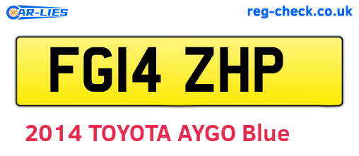 FG14ZHP are the vehicle registration plates.