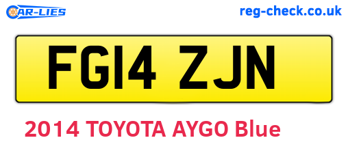 FG14ZJN are the vehicle registration plates.