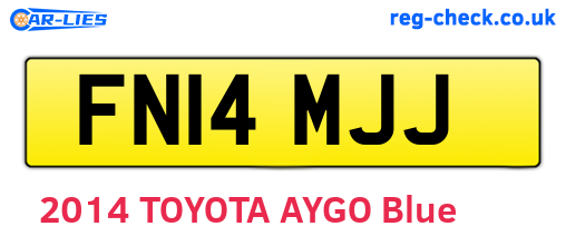 FN14MJJ are the vehicle registration plates.