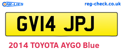 GV14JPJ are the vehicle registration plates.