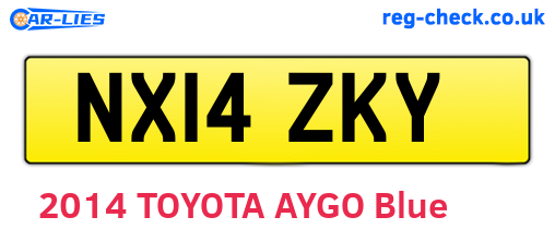 NX14ZKY are the vehicle registration plates.