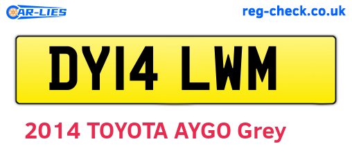 DY14LWM are the vehicle registration plates.