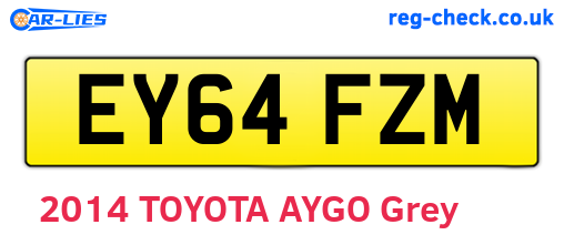 EY64FZM are the vehicle registration plates.
