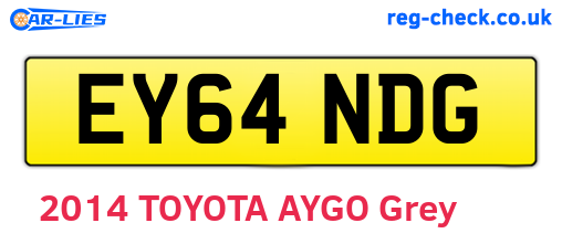 EY64NDG are the vehicle registration plates.