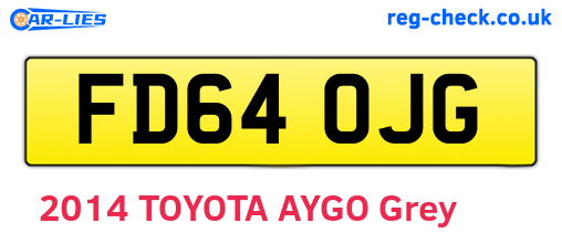 FD64OJG are the vehicle registration plates.
