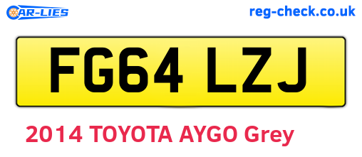 FG64LZJ are the vehicle registration plates.