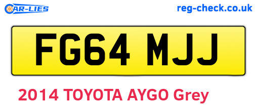 FG64MJJ are the vehicle registration plates.