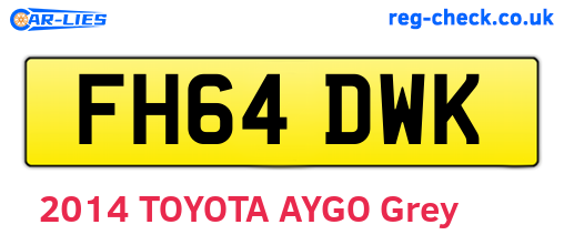 FH64DWK are the vehicle registration plates.