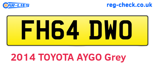 FH64DWO are the vehicle registration plates.