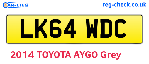 LK64WDC are the vehicle registration plates.