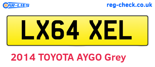 LX64XEL are the vehicle registration plates.