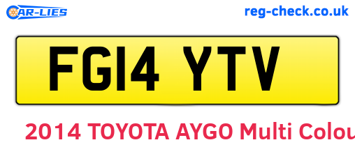 FG14YTV are the vehicle registration plates.