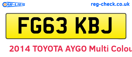 FG63KBJ are the vehicle registration plates.