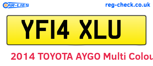 YF14XLU are the vehicle registration plates.