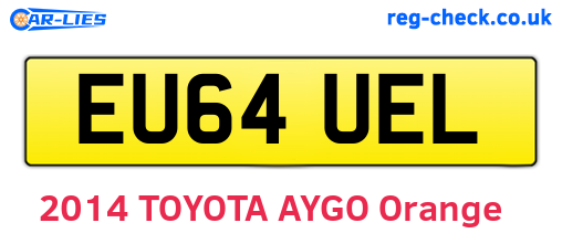 EU64UEL are the vehicle registration plates.