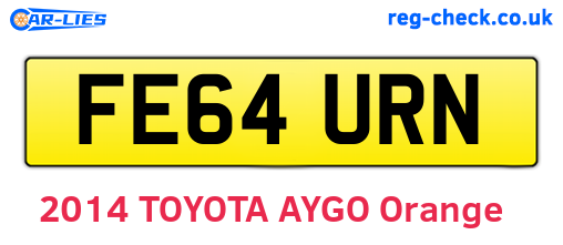 FE64URN are the vehicle registration plates.