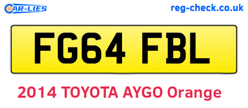 FG64FBL are the vehicle registration plates.