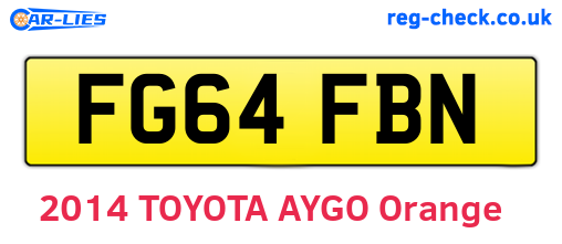 FG64FBN are the vehicle registration plates.