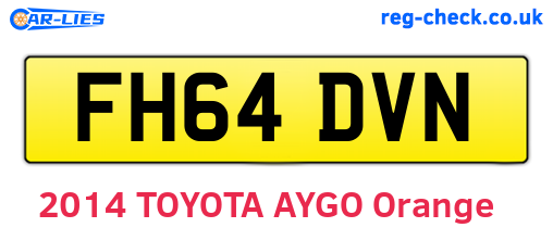 FH64DVN are the vehicle registration plates.