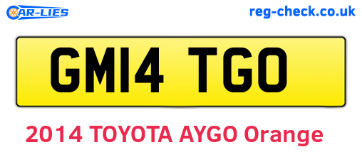 GM14TGO are the vehicle registration plates.
