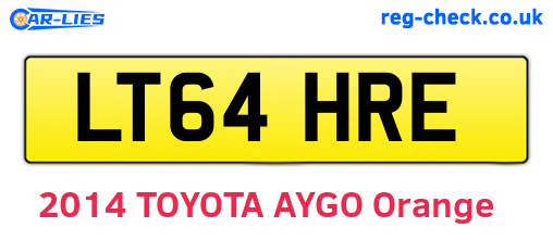 LT64HRE are the vehicle registration plates.