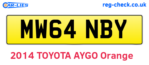 MW64NBY are the vehicle registration plates.