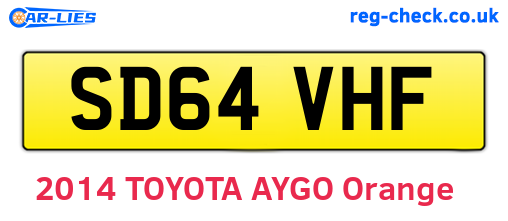 SD64VHF are the vehicle registration plates.