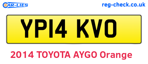 YP14KVO are the vehicle registration plates.