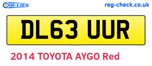 DL63UUR are the vehicle registration plates.