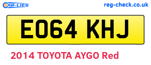 EO64KHJ are the vehicle registration plates.