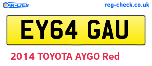 EY64GAU are the vehicle registration plates.