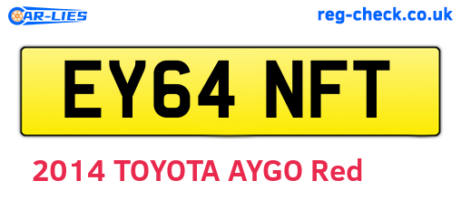 EY64NFT are the vehicle registration plates.