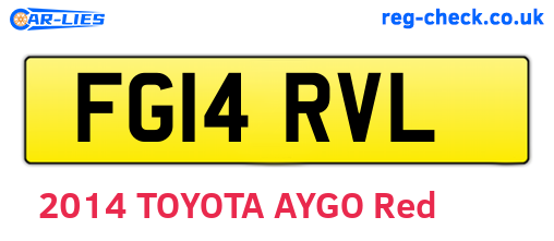 FG14RVL are the vehicle registration plates.