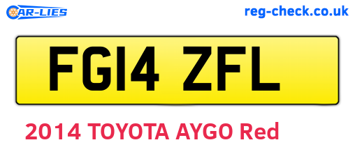 FG14ZFL are the vehicle registration plates.