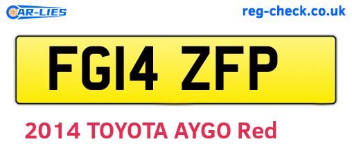 FG14ZFP are the vehicle registration plates.