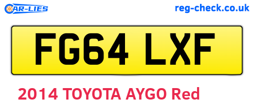 FG64LXF are the vehicle registration plates.